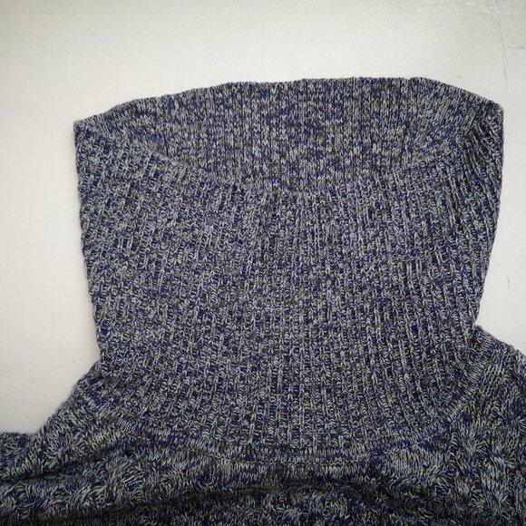 American Eagle Outfitters Ladies Size Medium Purple, Gry & Wht Cowl Neck Sweater - Picture 7 of 10